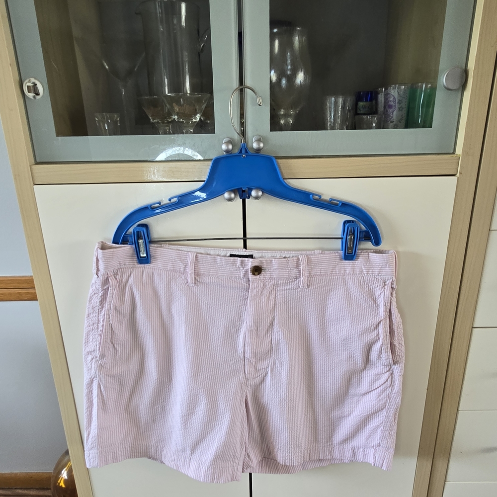 J. Crew Pink Seersucker Women's Bermuda Shorts